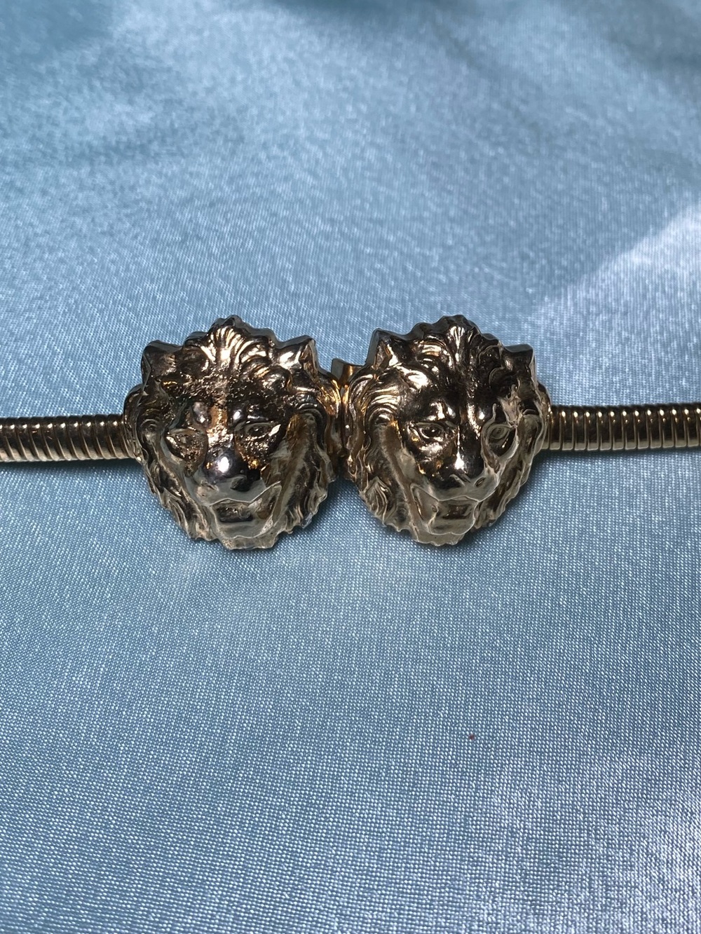 Vintage Lion head metal belt